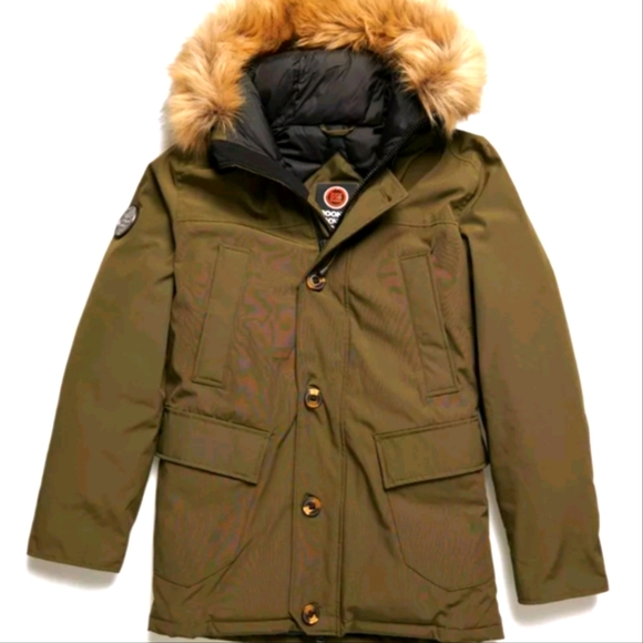 Superdry Rookie Down Parka Jacket Green Men's Small - Picture 2 of 10